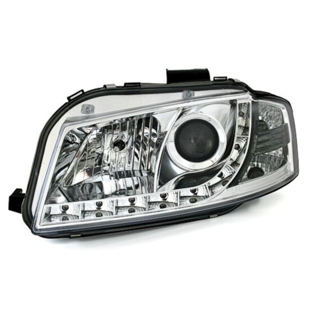 Audi A3 8P 8PA 2003-2008 Fari Anteriori LED Diurne Cromati