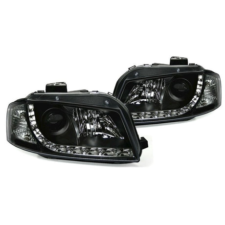 Audi A3 8P 8PA 2003-2008 Fari Anteriori LED Diurne Neri