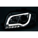 Audi A3 8P 8PA 2003-2008 Fari Anteriori LED Cromati Lightube