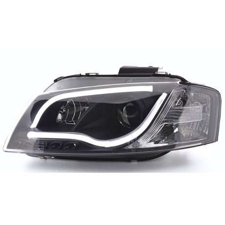 Audi A3 8P 8PA 2003-2008 Fari Anteriori LED Neri Lightube