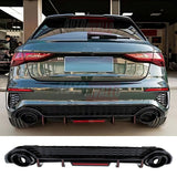 Audi A3 8Y S-Line S3 2020-2024 Diffusore Posteriore RS3 Look