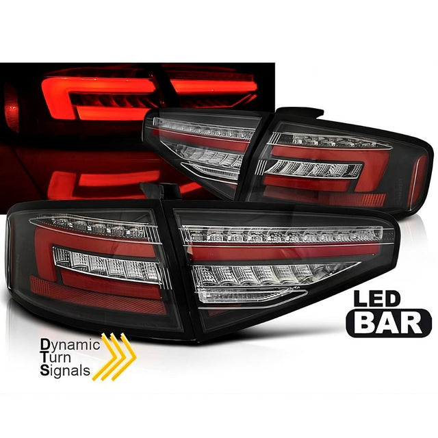 Audi A4 B8 8K Berlina 2011-2015 Fanali Posteriori Fari Full LED Nero