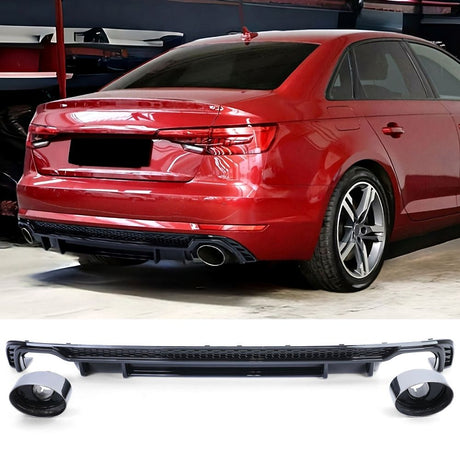 Audi A4 B9 8W S-Line 2015-2019 Diffusore Posteriore RS4 Look