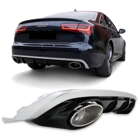 Audi A6 4G C7 Berlina 2012-2014 Diffusore Sotto Paraurti, Estrattore RS6 Look