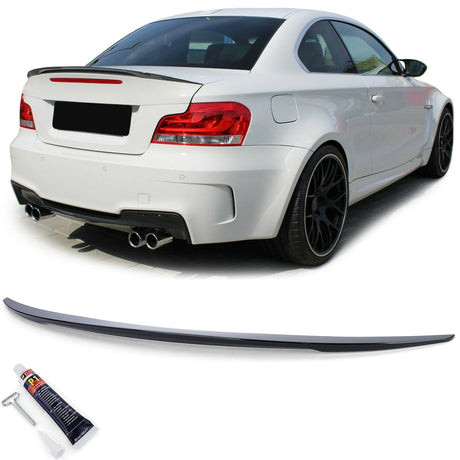 BMW Serie 1 E82 Coupè 2007-2013 Spoiler Cofano Nero Lucido