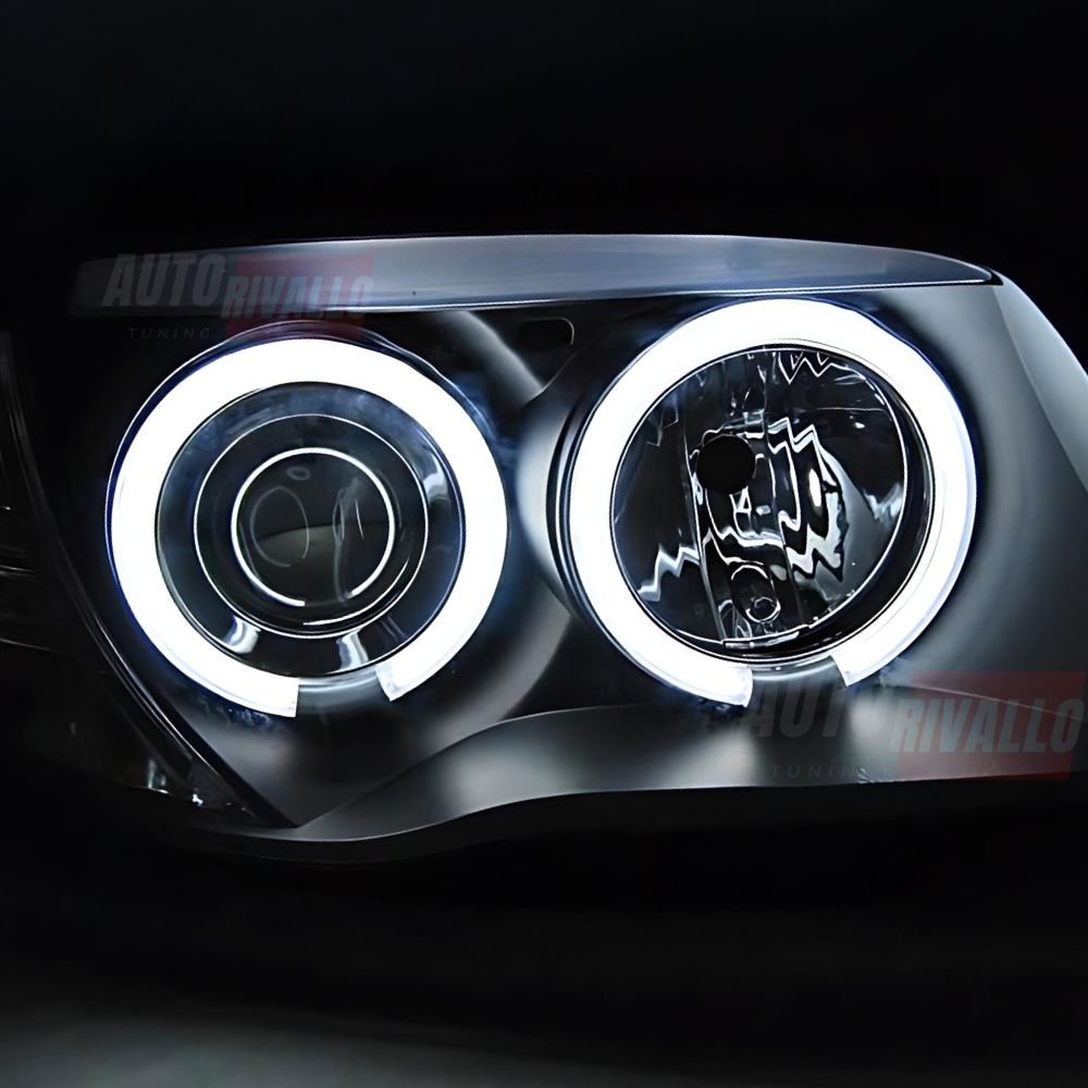 BMW 1 E87 E81 E82 E88 04-11 Fari Anteriori LED Angel Eyes CCFL