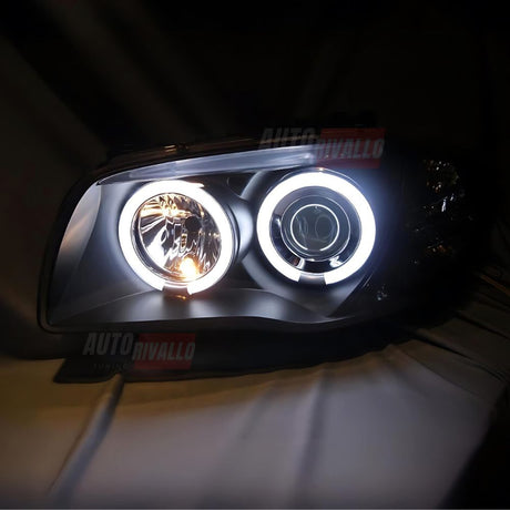 BMW 1 E87 E81 E82 E88 04-11 Fari Anteriori LED Angel Eyes CCFL