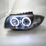 BMW 1 E87 E81 E82 E88 04-11 Fari Anteriori LED Angel Eyes CCFL