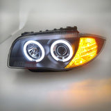 BMW 1 E87 E81 E82 E88 04-11 Fari Anteriori LED Angel Eyes CCFL