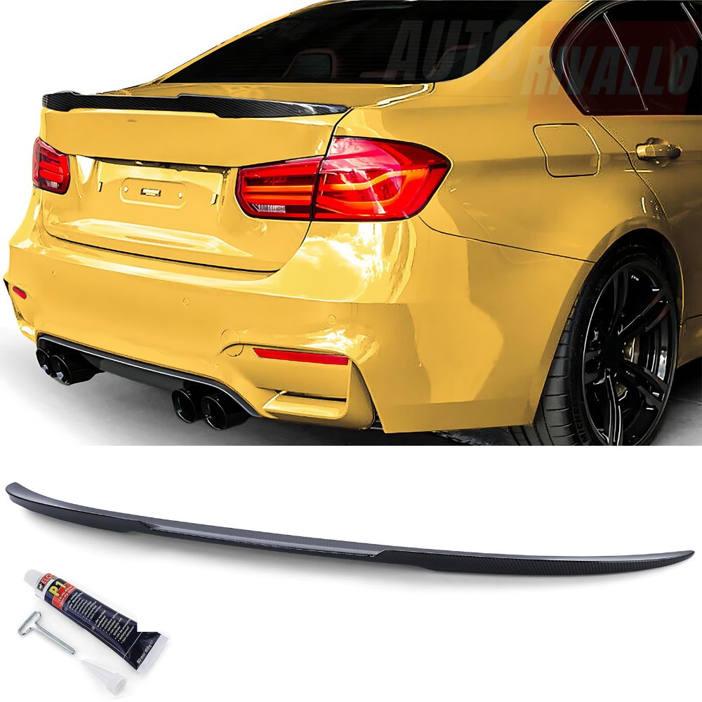 BMW Serie 3 F30 F80 M3 2011-2019 Spoiler Cofano in Carbon Look