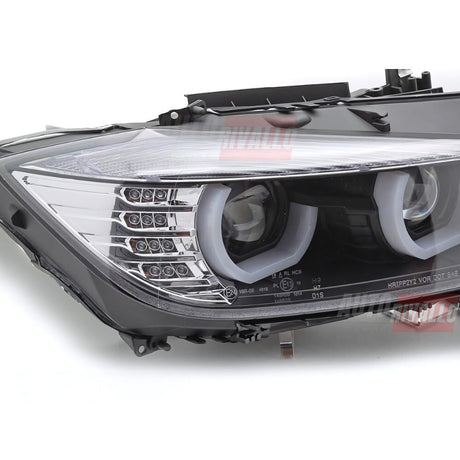 BMW Serie 3 F30 F31 2011-2015 Fari Anteriori LED Angel Eyes 3D