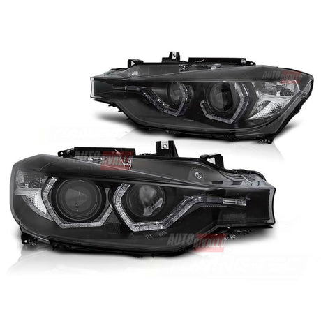 BMW Serie 3 F30 F31 2011-2015 Fari Anteriori LED Angel Eyes Bianchi