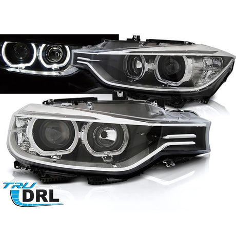 BMW Serie 3 F30 F31 2011-2015 Fari Anteriori a LED H7 Neri