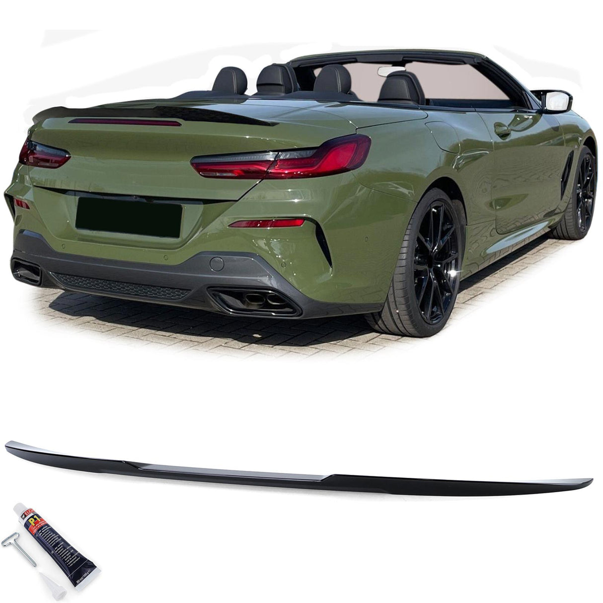 BMW Serie 8 G14 F91 2018-2022 Spoiler Cofano Nero Lucido