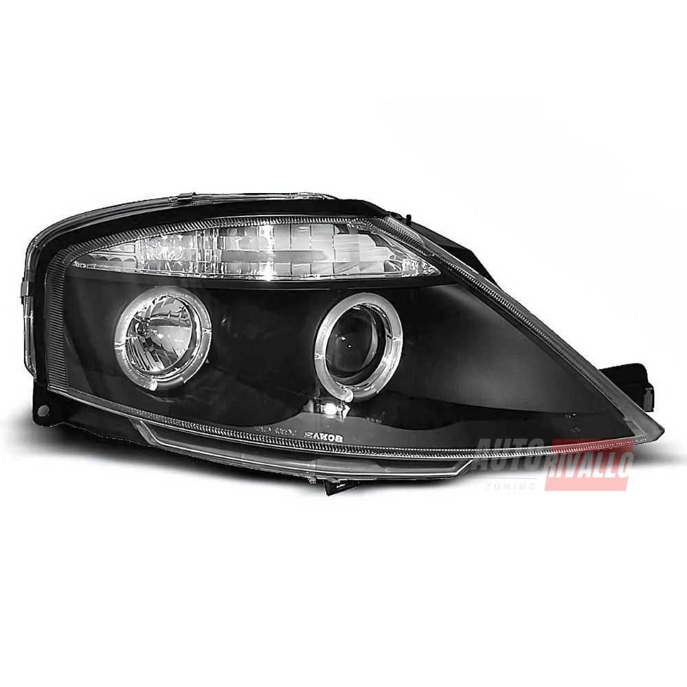 Citroen C3 2002-2009 Fari Anteriori Angel Eyes LED Bianchi