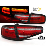 Audi A4 B8 2012-2015 Fari Fanali Posteriori a LED SEQ Rosso