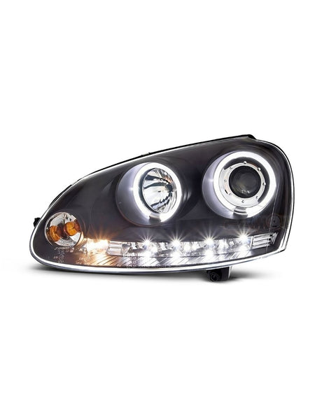 VW Golf 5 2003-2008 Fari Anteriori Angel Eyes Luci Diurne LED