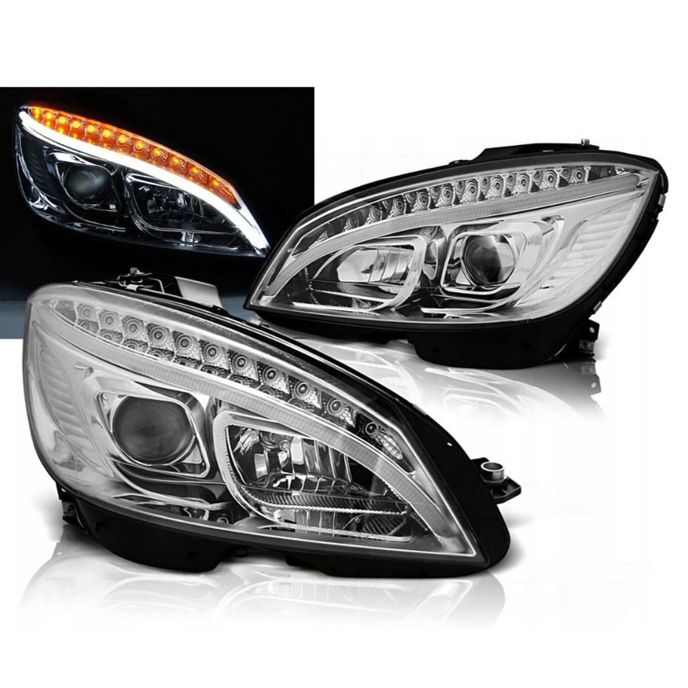 Mercedes C W204 2007-2010 Fari Anteriori Luci Diurne LED