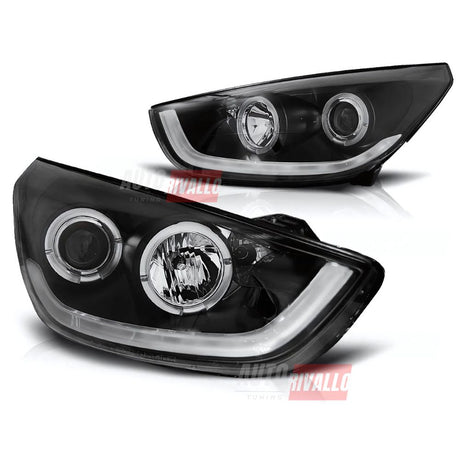 Hyundai IX35 2010-2013 Fari Anteriori LED Lightube Neri