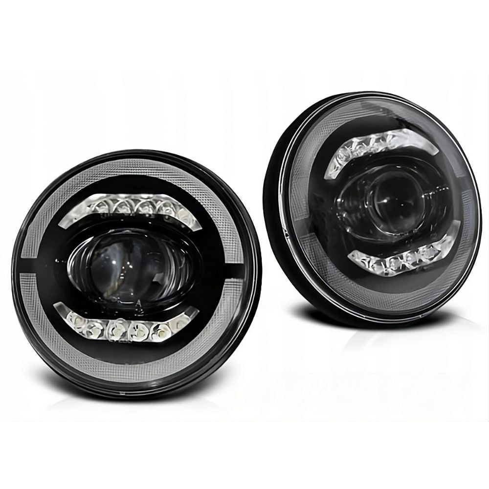 Jeep Wrangler llI JK 2007-2018 Fari Anteriori Full LED TFL Angel Eyes