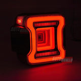 Jeep Wrangler IV JL 2017-2023 Fari Posteriori Full LED Rosso