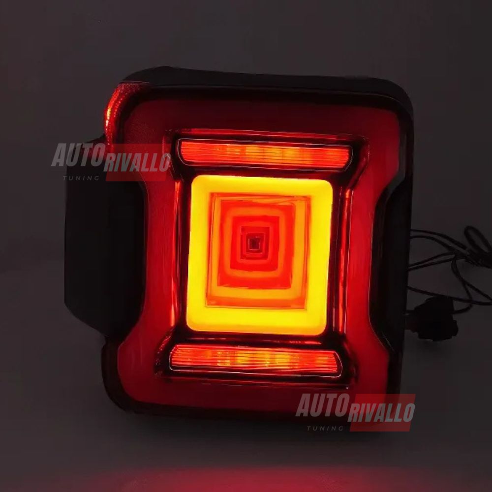 Jeep Wrangler IV JL 2017-2023 Fari Posteriori Full LED Rosso