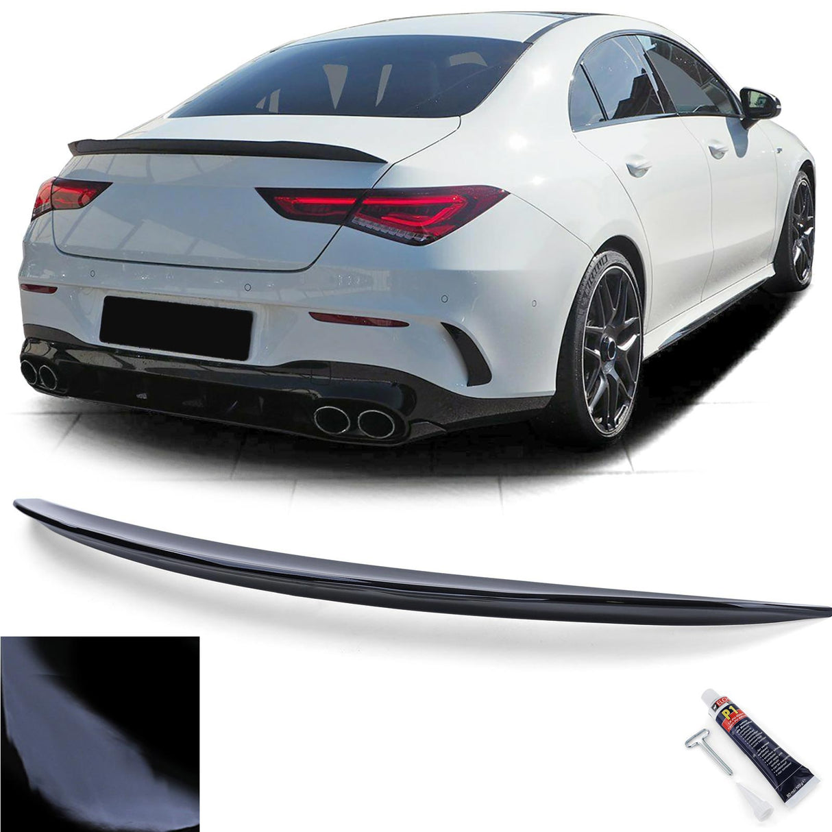 Mercedes CLA C118 2019-2023 Spoiler Cofano Nero Lucido