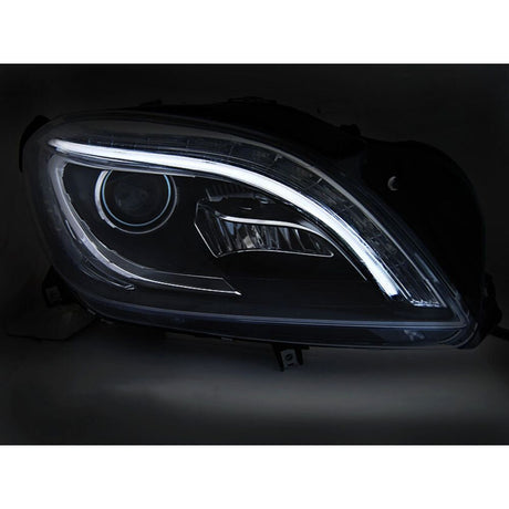 Mercedes Classe M W166 2011-2015 Fari Anteriori LED Neri Lightube