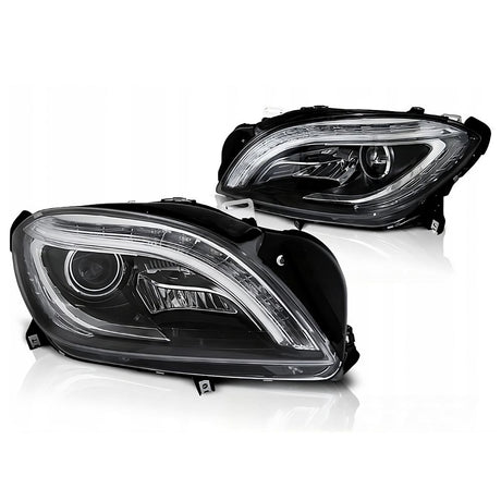 Mercedes Classe M W166 2011-2015 Fari Anteriori LED Neri Lightube