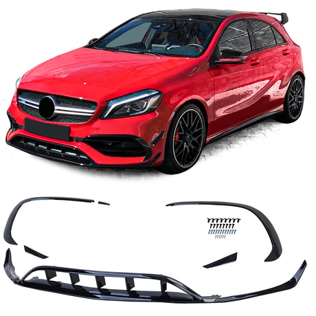 Mercedes A W176 2015-2018 Kit Spoiler Paraurti Anteriore