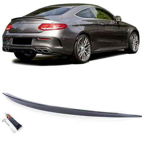 Mercedes C C205 Coupé 15-21 Spoiler Cofano in Carbon Look