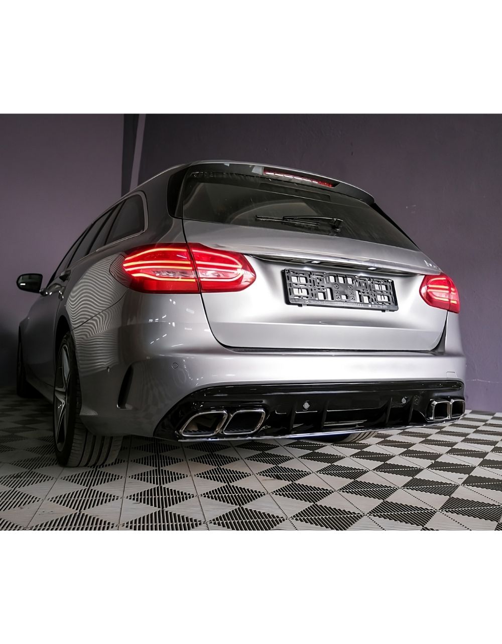 Mercedes C W205 S205 2014-2018 Diffusore Posteriore Linea AMG C63S Look