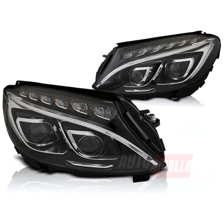 Mercedes Classe C W205 S205 C205 A205 2014-2018 Fari Anteriori Full LED Diurne