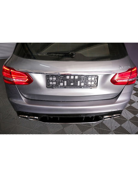 Mercedes C W205 2014-2021 Diffusore Posteriore AMG Sport Line - Look C63S