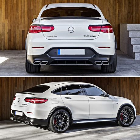 Mercedes GLC C253 Coupé 2016-2019 AMG Line Diffusore Posteriore Estrattore Sotto Paraurti AMG Look