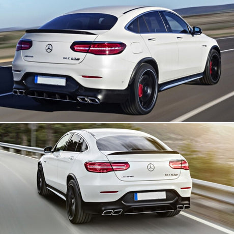 Mercedes GLC C253 Coupé 2016-2019 AMG Line Diffusore Posteriore Estrattore Sotto Paraurti AMG Look