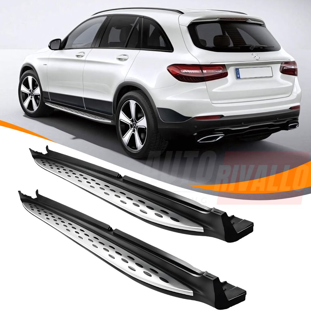 Mercedes GLC X253 2015-2019 Barre Pedane Laterali Sottoporta in Alluminio