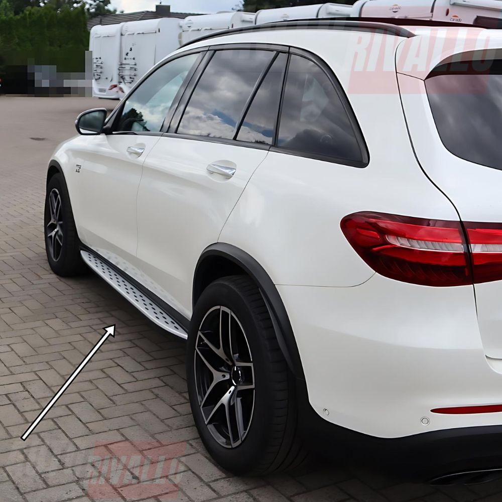 Mercedes GLC X253 2015-2019 Barre Pedane Laterali Sottoporta in Alluminio