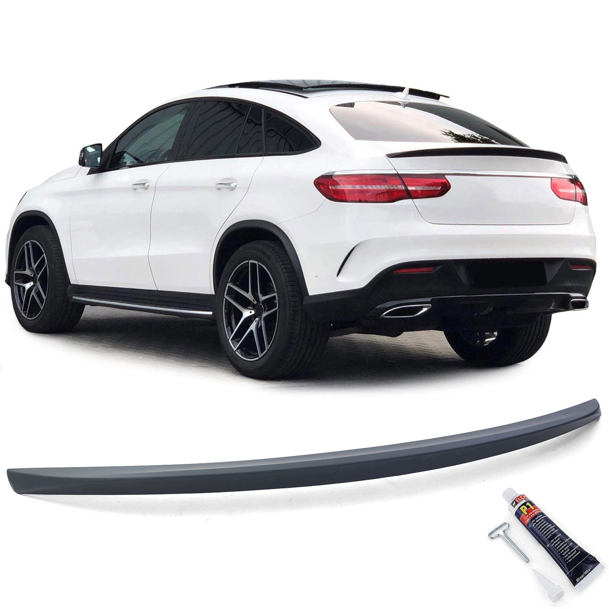 Mercedes GLE C292 Coupé 2015-2019 Spoiler Cofano Nero Opaco