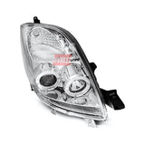 Toyota Yaris 2005-2009 Fari Anteriori Angel Eyes LED Cromati