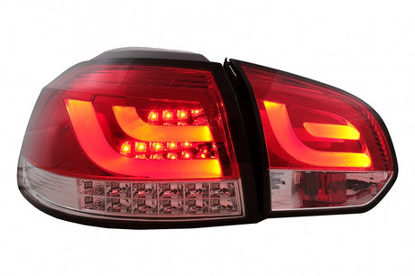 VW Golf 6 2008-2012 Fanali Posteriori a LED Lightbar Rosso