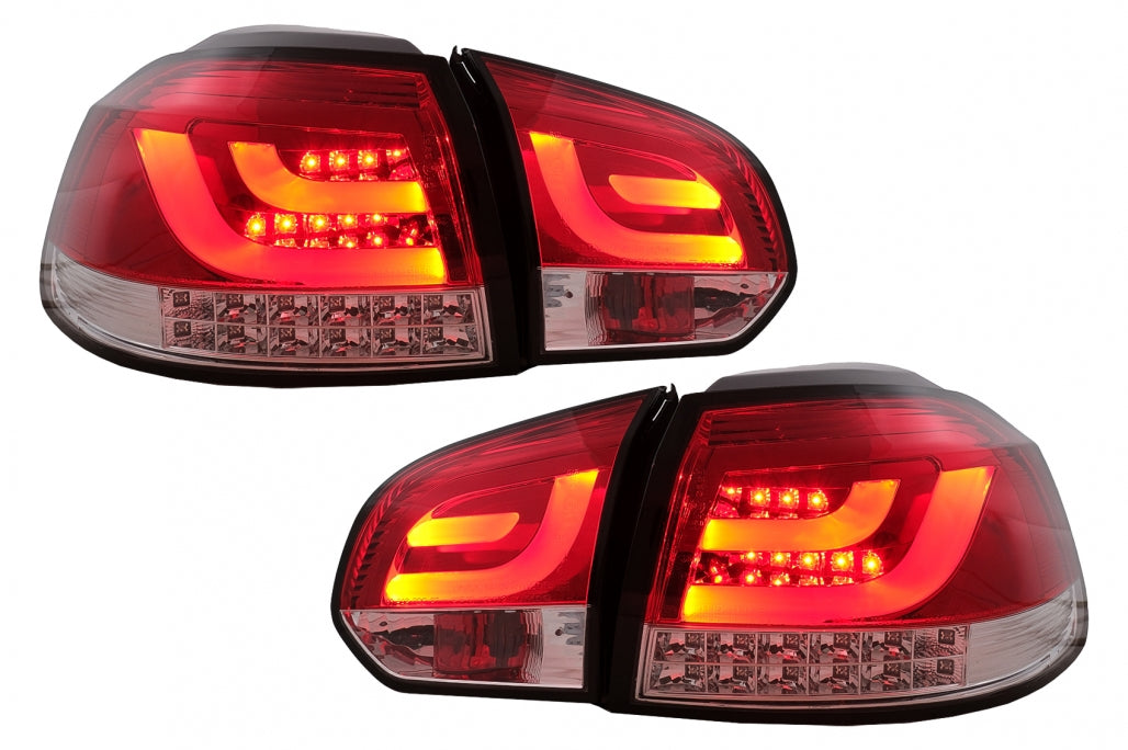 VW Golf 6 2008-2012 Fanali Posteriori a LED Lightbar Rosso