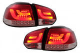 VW Golf 6 2008-2012 Fanali Posteriori a LED Lightbar Rosso