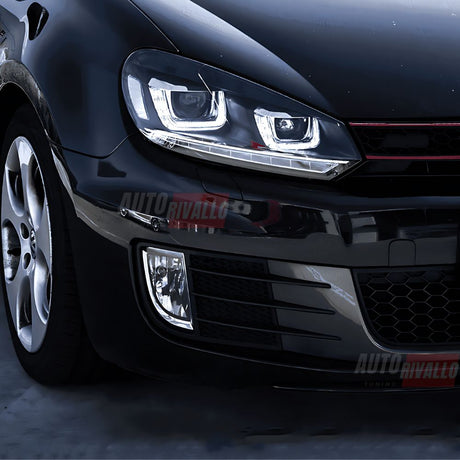 VW Golf 6 2008-2012 Fari Anteriori DRL LED Frecce Dinamiche