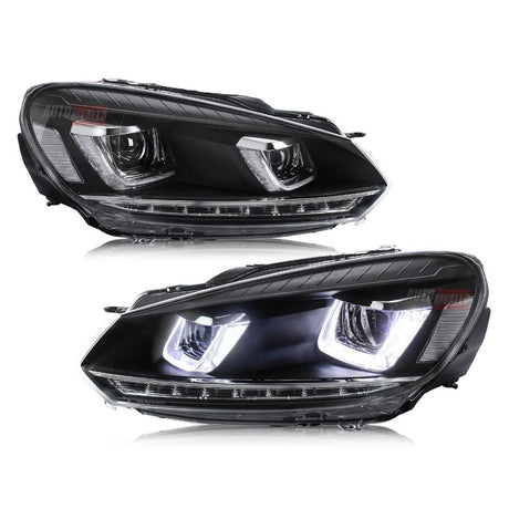 VW Golf 6 2008-2012 Fari Anteriori DRL LED Frecce Dinamiche