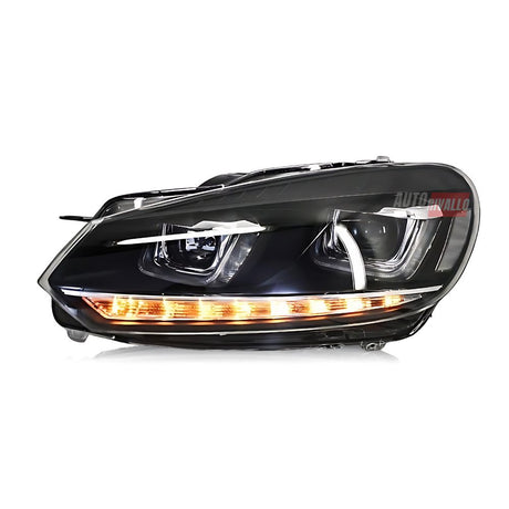 VW Golf 6 2008-2012 Fari Anteriori DRL LED Frecce Dinamiche