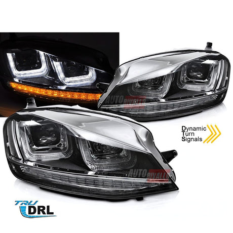 VW Golf 7 2012-2017 Fari Anteriori R-Line Frecce Dinamiche LED