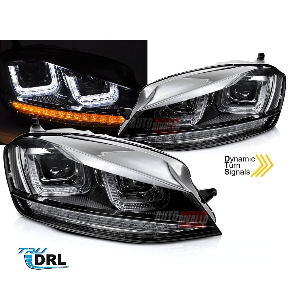 VW Golf 7 2012-2017 Fari Anteriori R-Line Frecce Dinamiche LED