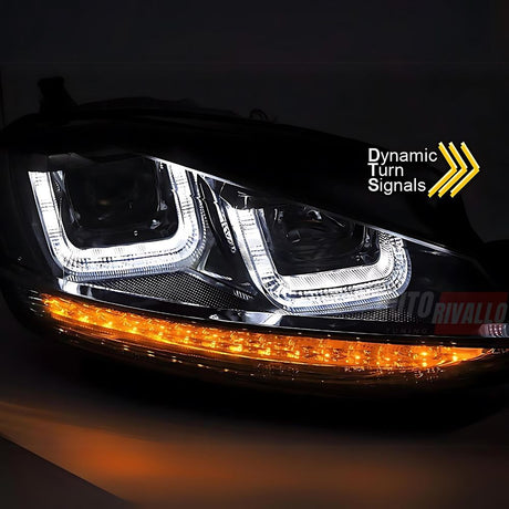 VW Golf 7 2012-2017 Fari Anteriori R-Line Frecce Dinamiche LED