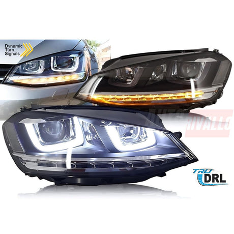 VW Golf 7 2012-2017 Fari Anteriori Con Frecce Dinamiche LED